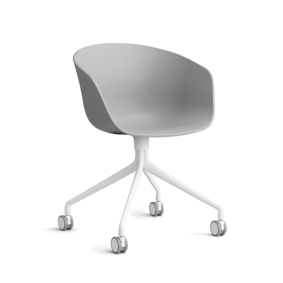 About a Chair AAC 24 fra Hay (Hvid pulverlakeret aluminium, Concrete grey)