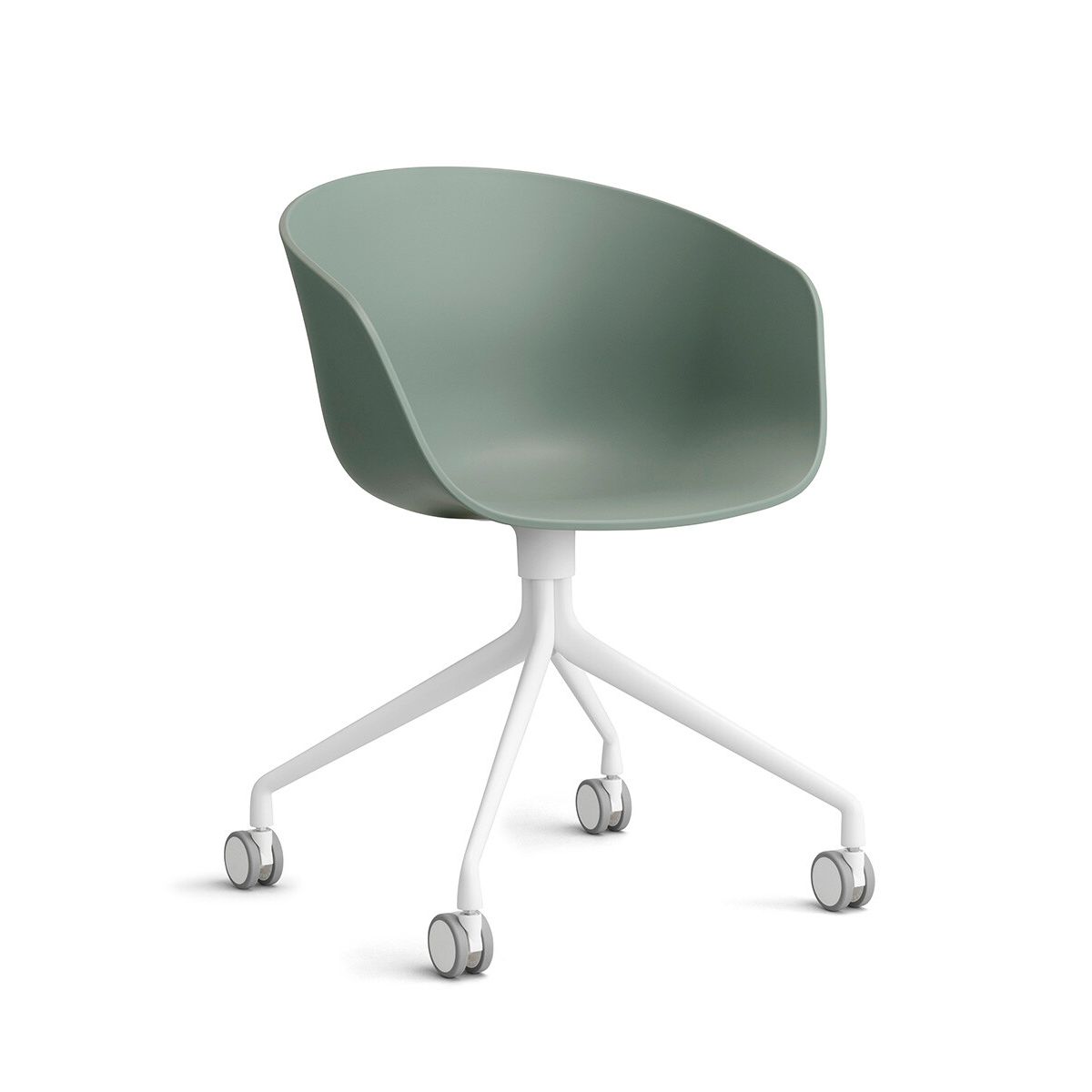 About a Chair AAC 24 fra Hay (Hvid pulverlakeret aluminium, Fall Green)