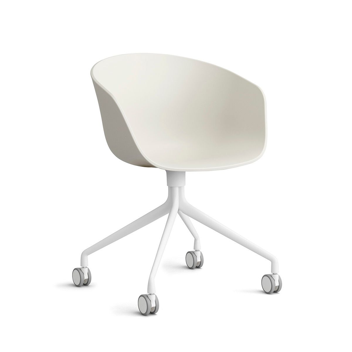 About a Chair AAC 24 fra Hay (Hvid pulverlakeret aluminium, Melange Cream)