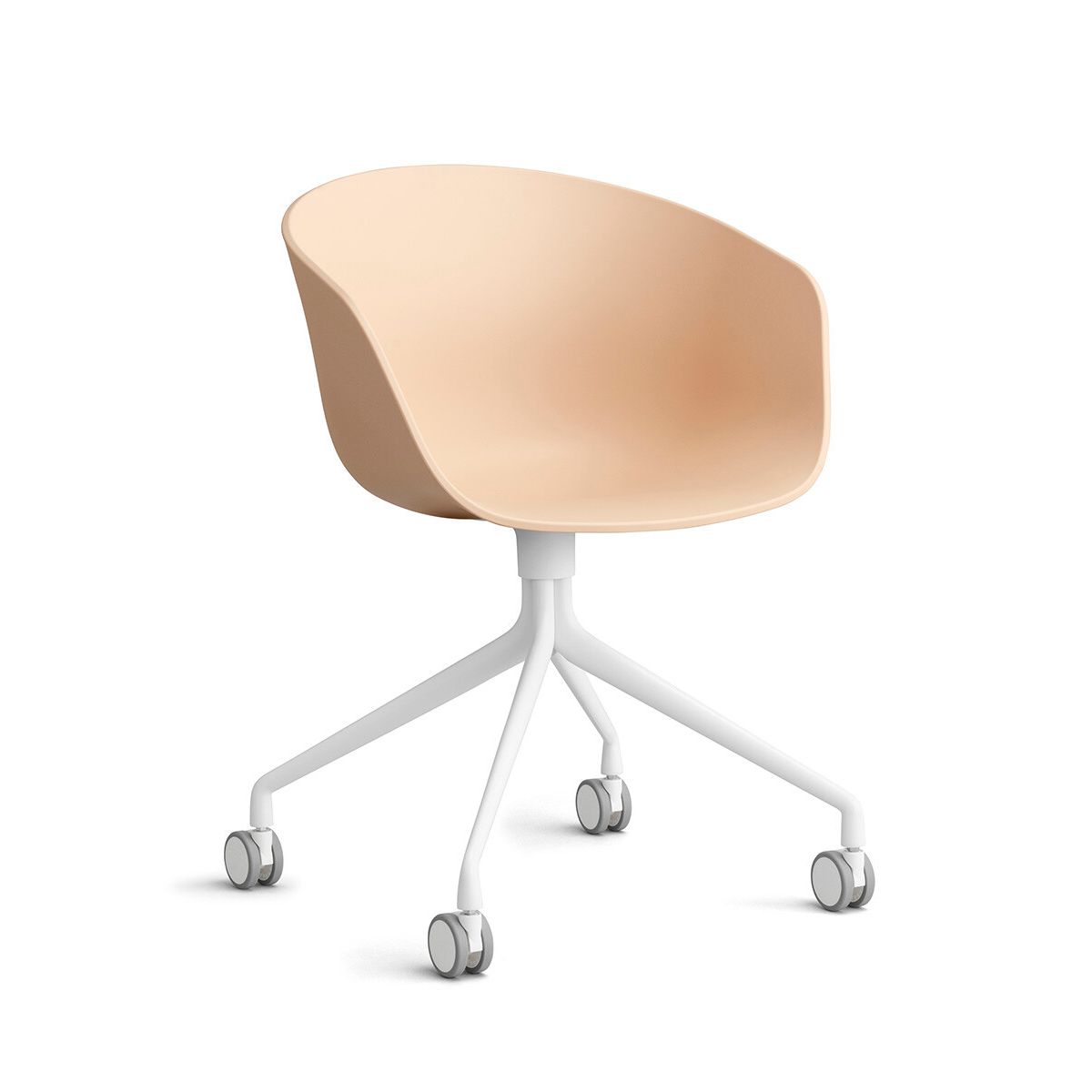 About a Chair AAC 24 fra Hay (Hvid pulverlakeret aluminium, Pale Peach)