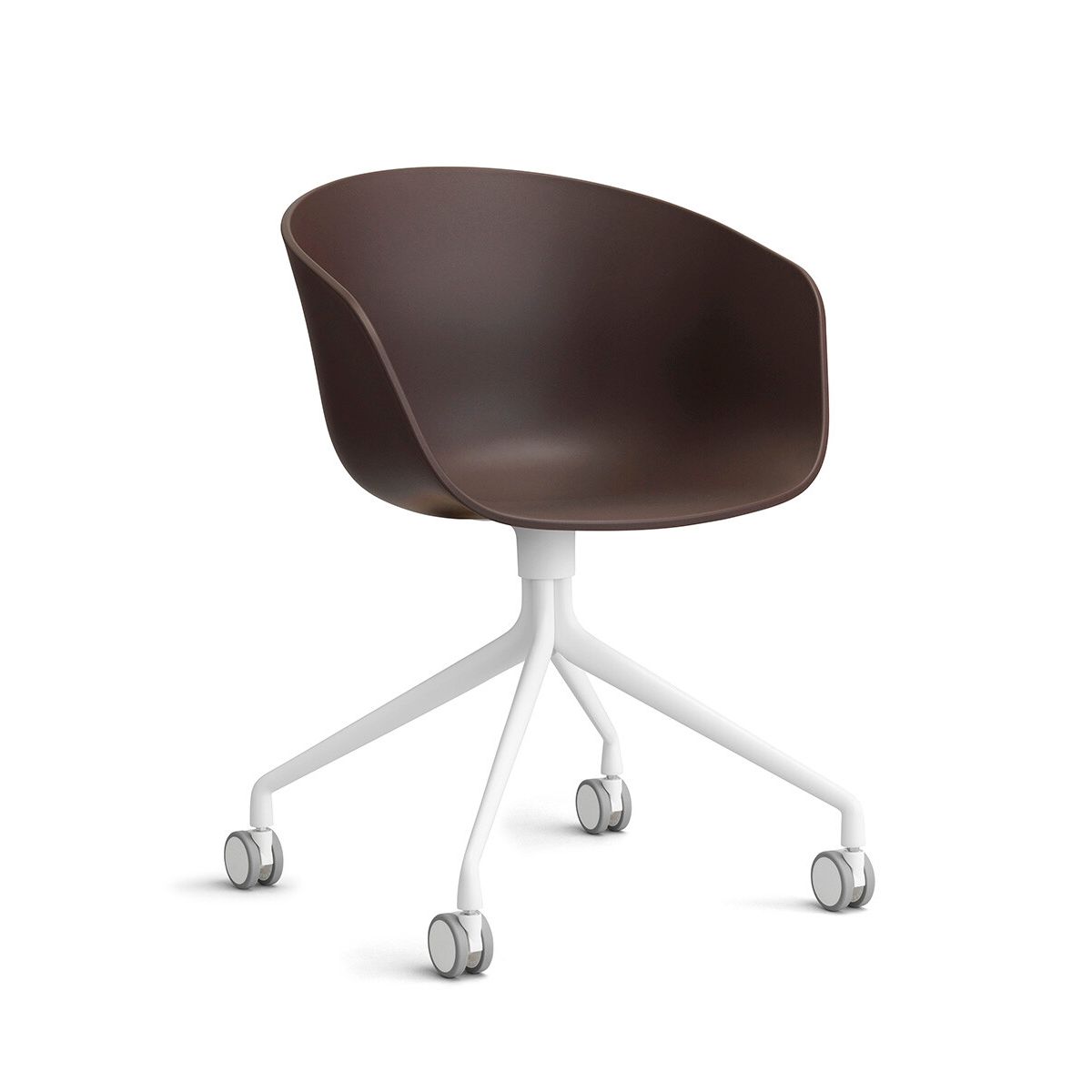 About a Chair AAC 24 fra Hay (Hvid pulverlakeret aluminium, Raisin)