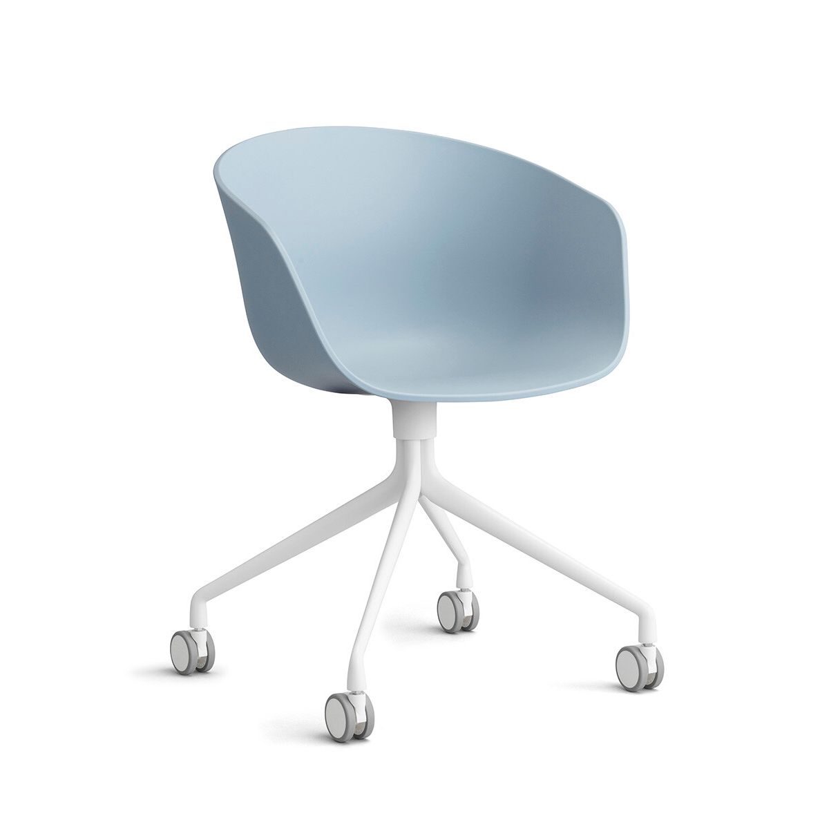 About a Chair AAC 24 fra Hay (Hvid pulverlakeret aluminium, Slate Blue)