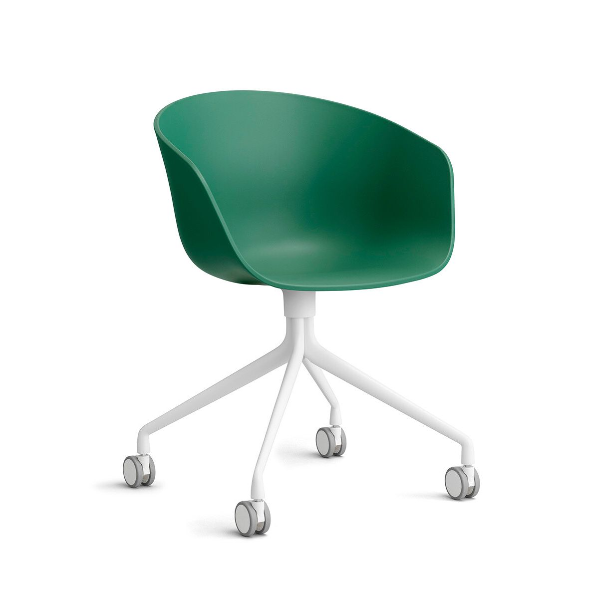 About a Chair AAC 24 fra Hay (Hvid pulverlakeret aluminium, Teal Green)