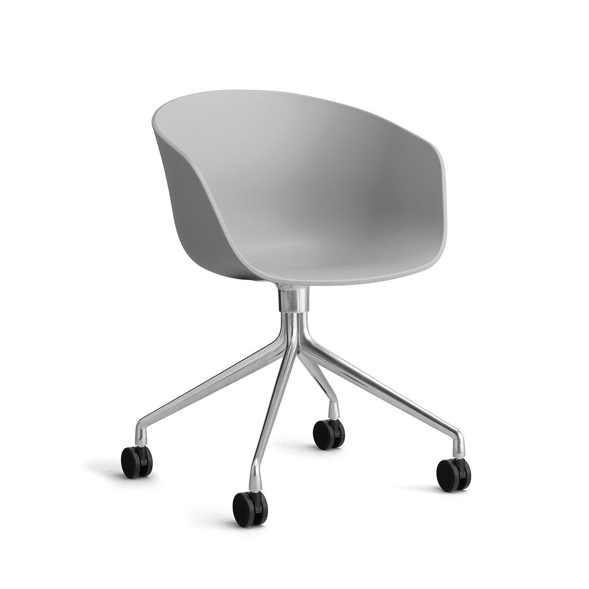 About a Chair AAC 24 fra Hay (Poleret aluminium, Concrete grey)