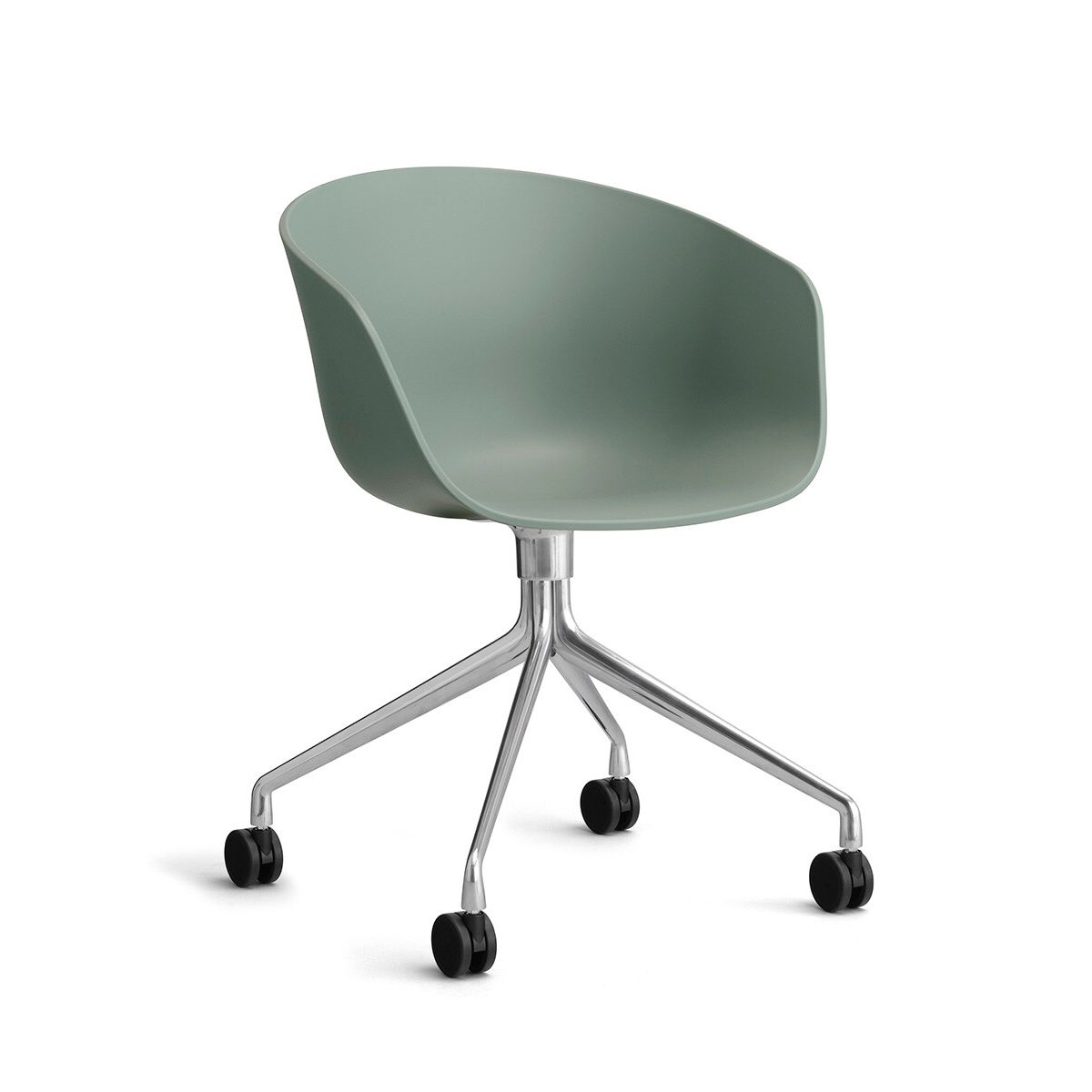 About a Chair AAC 24 fra Hay (Poleret aluminium, Fall Green)