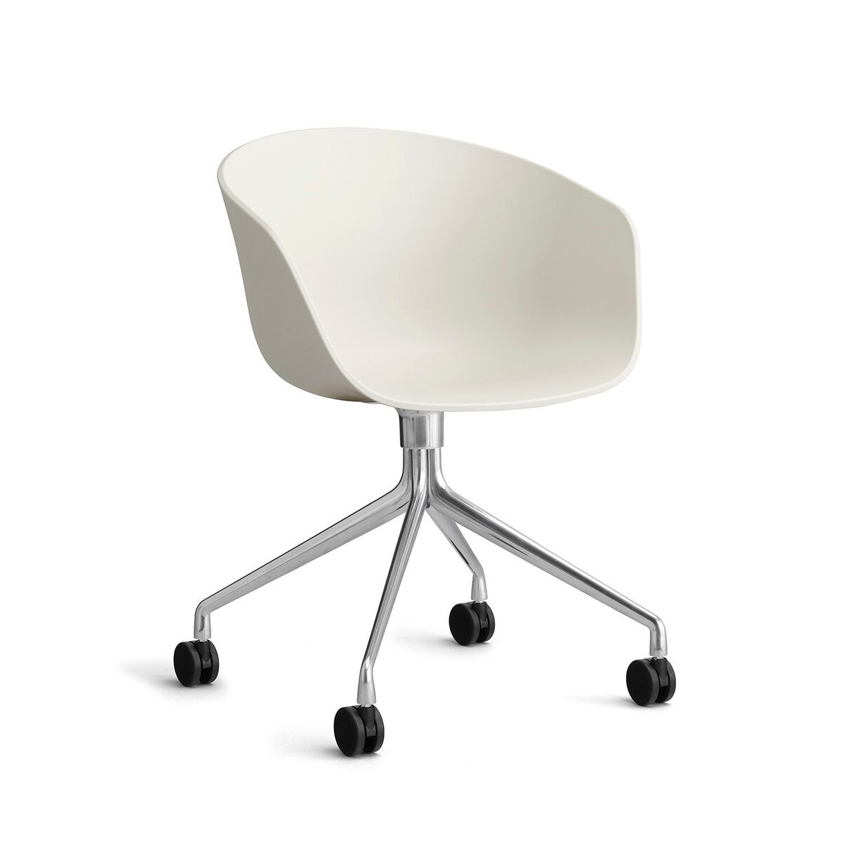 About a Chair AAC 24 fra Hay (Poleret aluminium, Melange Cream)