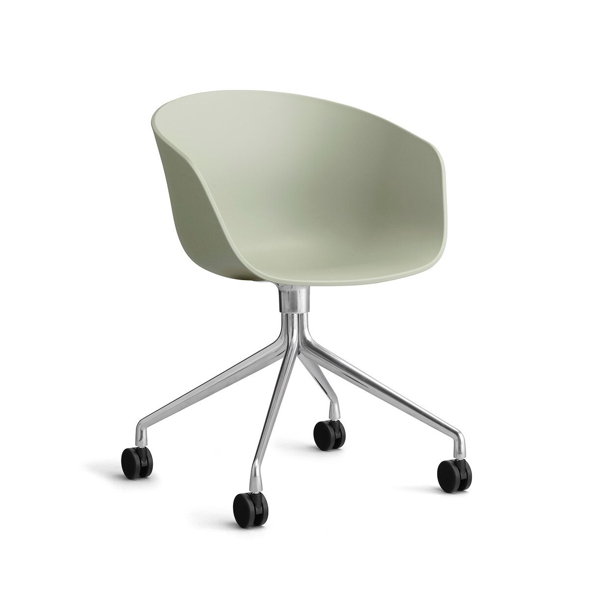 About a Chair AAC 24 fra Hay (Poleret aluminium, Pastel green)