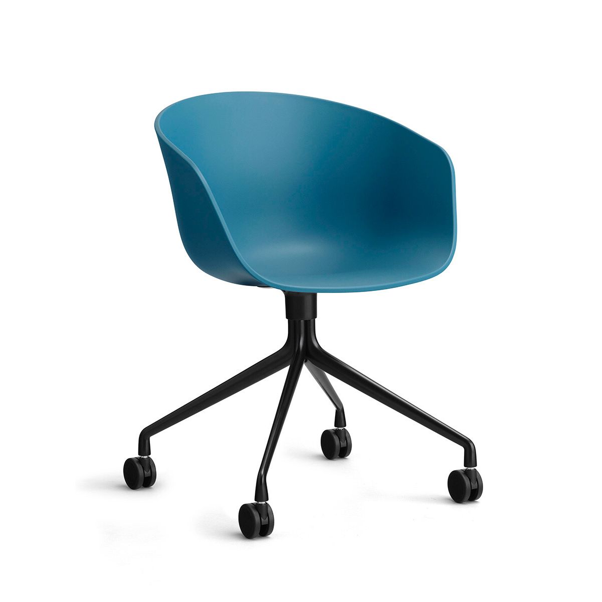 About a Chair AAC 24 fra Hay (Sort pulverlakeret aluminum, Azure Blue)