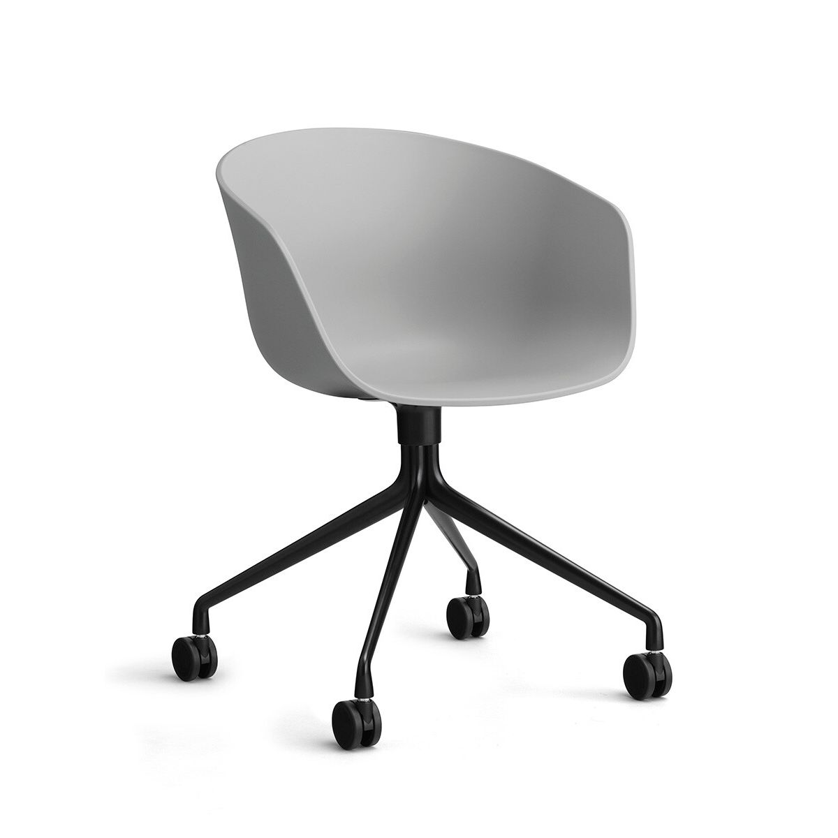 About a Chair AAC 24 fra Hay (Sort pulverlakeret aluminum, Concrete grey)