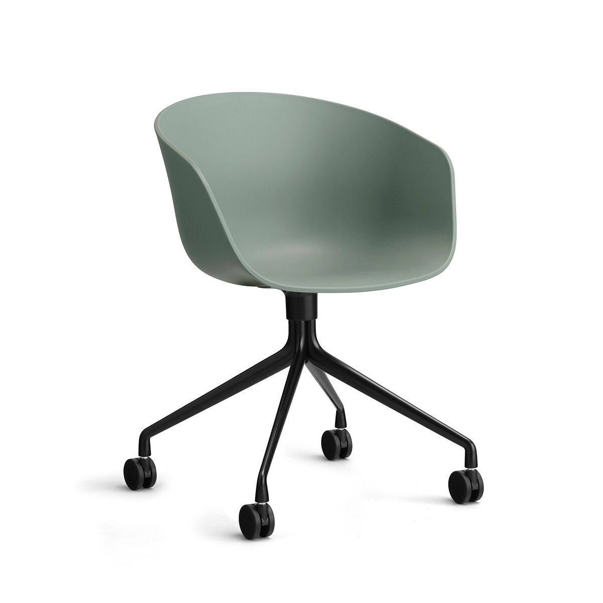 About a Chair AAC 24 fra Hay (Sort pulverlakeret aluminum, Fall Green)