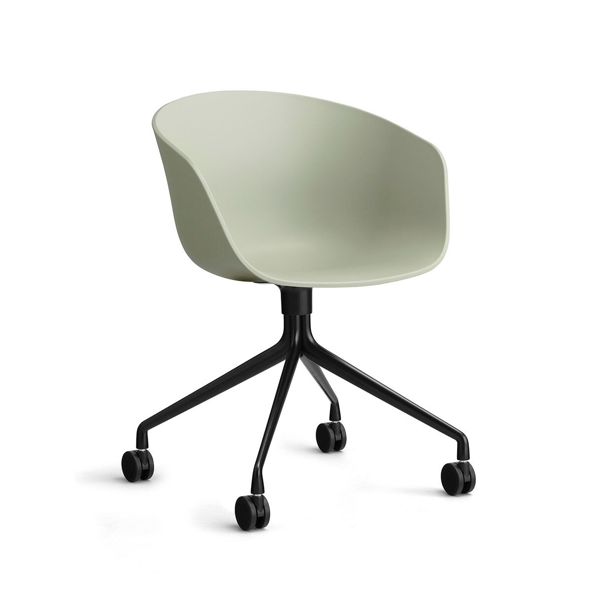 About a Chair AAC 24 fra Hay (Sort pulverlakeret aluminum, Pastel green)