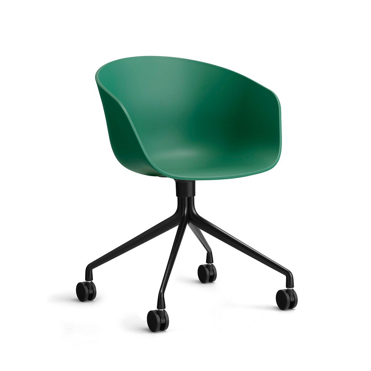 About a Chair AAC 24 fra Hay (Sort pulverlakeret aluminum, Teal Green)