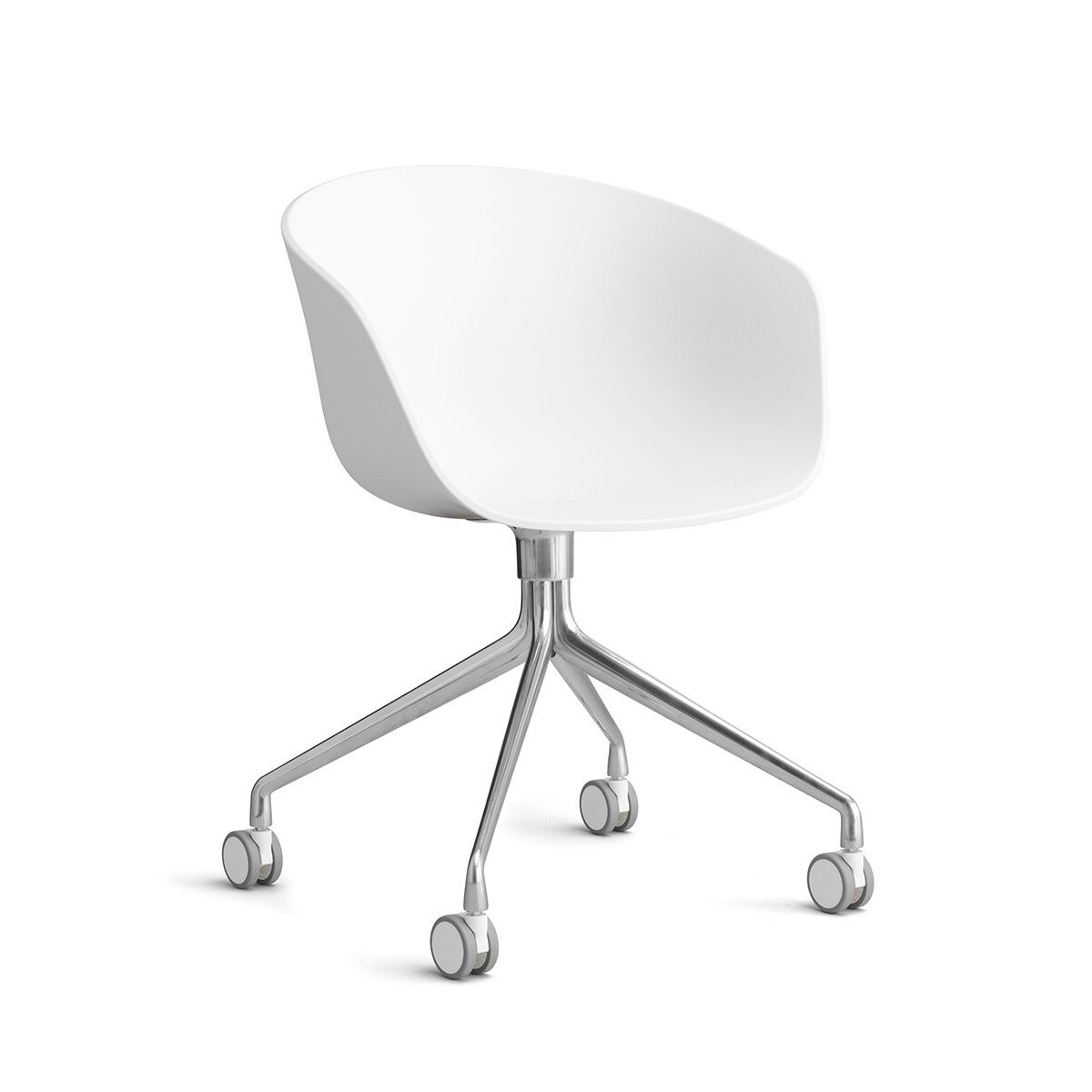 About a Chair AAC 24 fra Hay (White, Poleret aluminium)