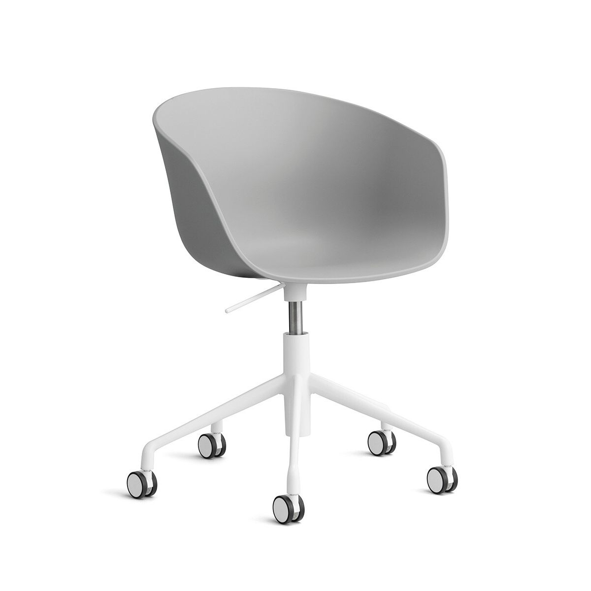 About a Chair AAC 52 fra Hay (Concrete grey, Hvid pulverlakeret aluminium)