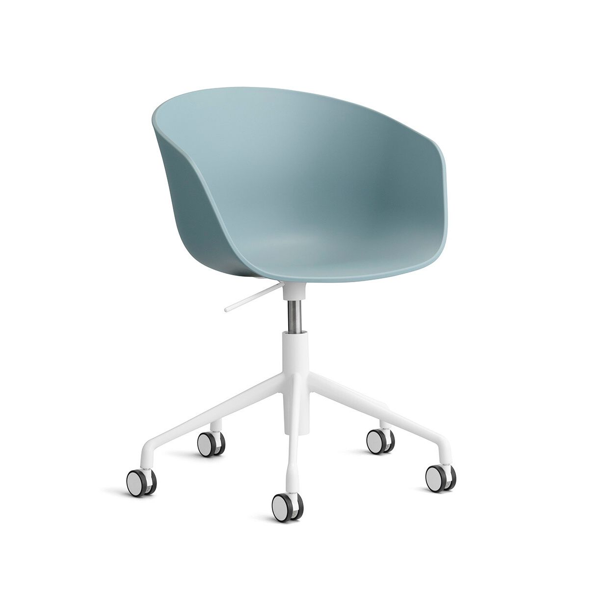 About a Chair AAC 52 fra Hay (Dusty blue, Hvid pulverlakeret aluminium)