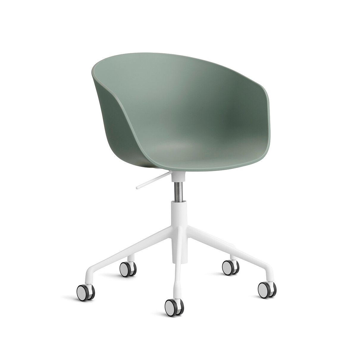 About a Chair AAC 52 fra Hay (Hvid pulverlakeret aluminium, Fall Green)