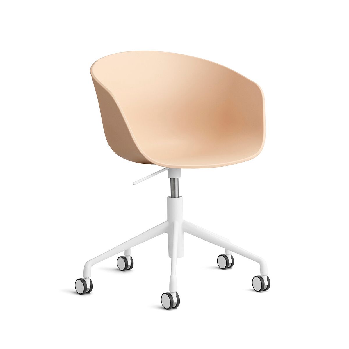 About a Chair AAC 52 fra Hay (Hvid pulverlakeret aluminium, Pale Peach)