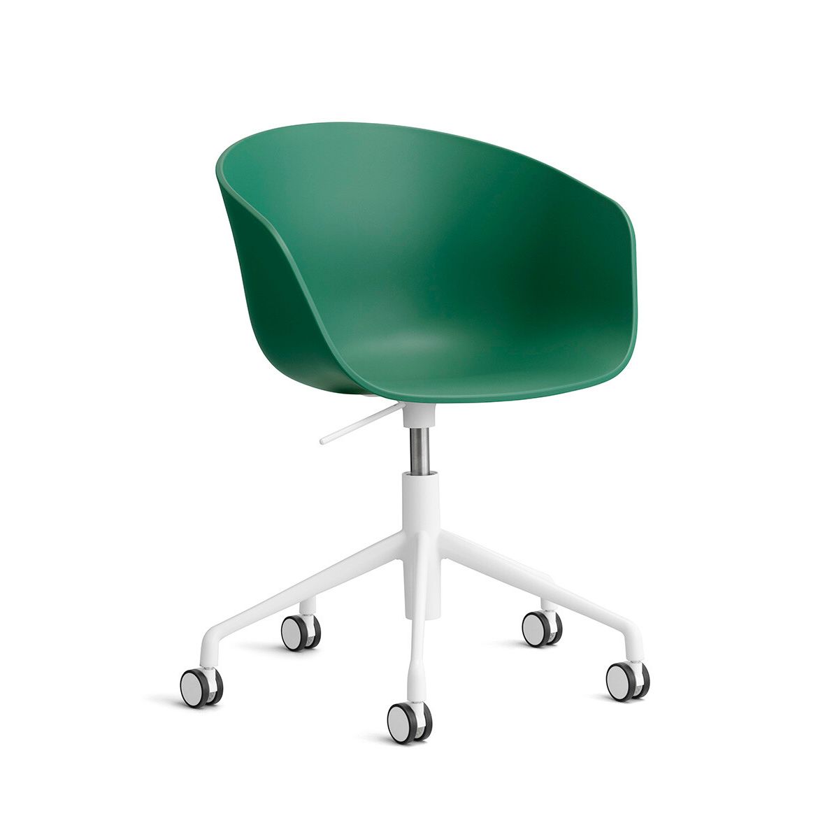 About a Chair AAC 52 fra Hay (Hvid pulverlakeret aluminium, Teal Green)