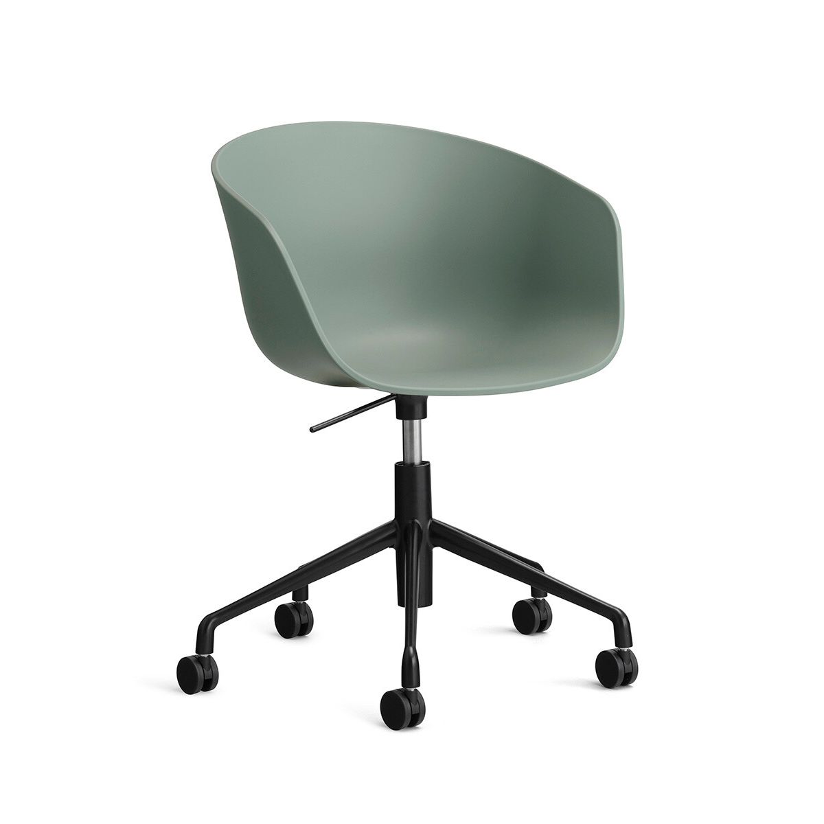 About a Chair AAC 52 fra Hay (Sort pulverlakeret aluminum, Fall Green)