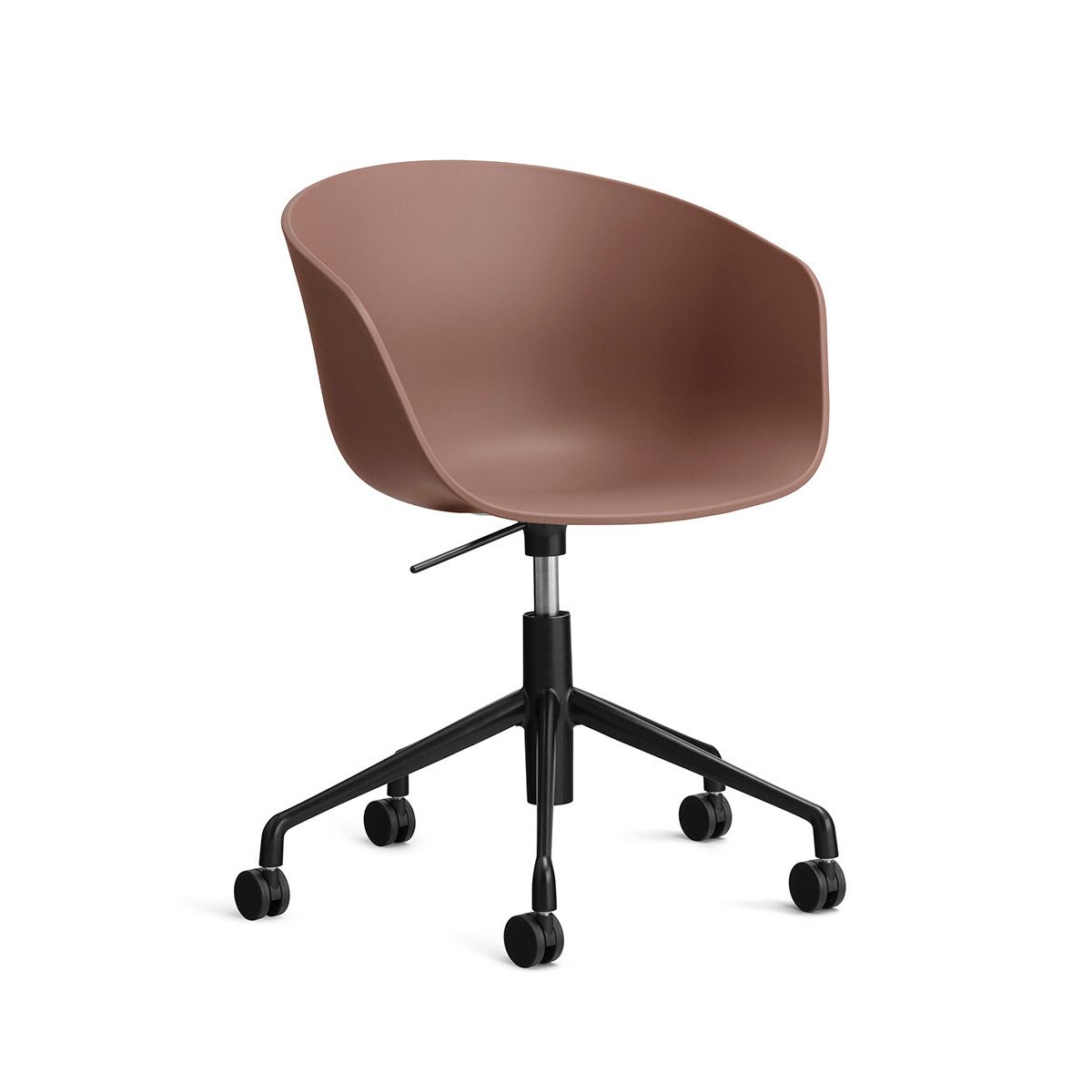 About a Chair AAC 52 fra Hay (Sort pulverlakeret aluminum, Soft Brick)