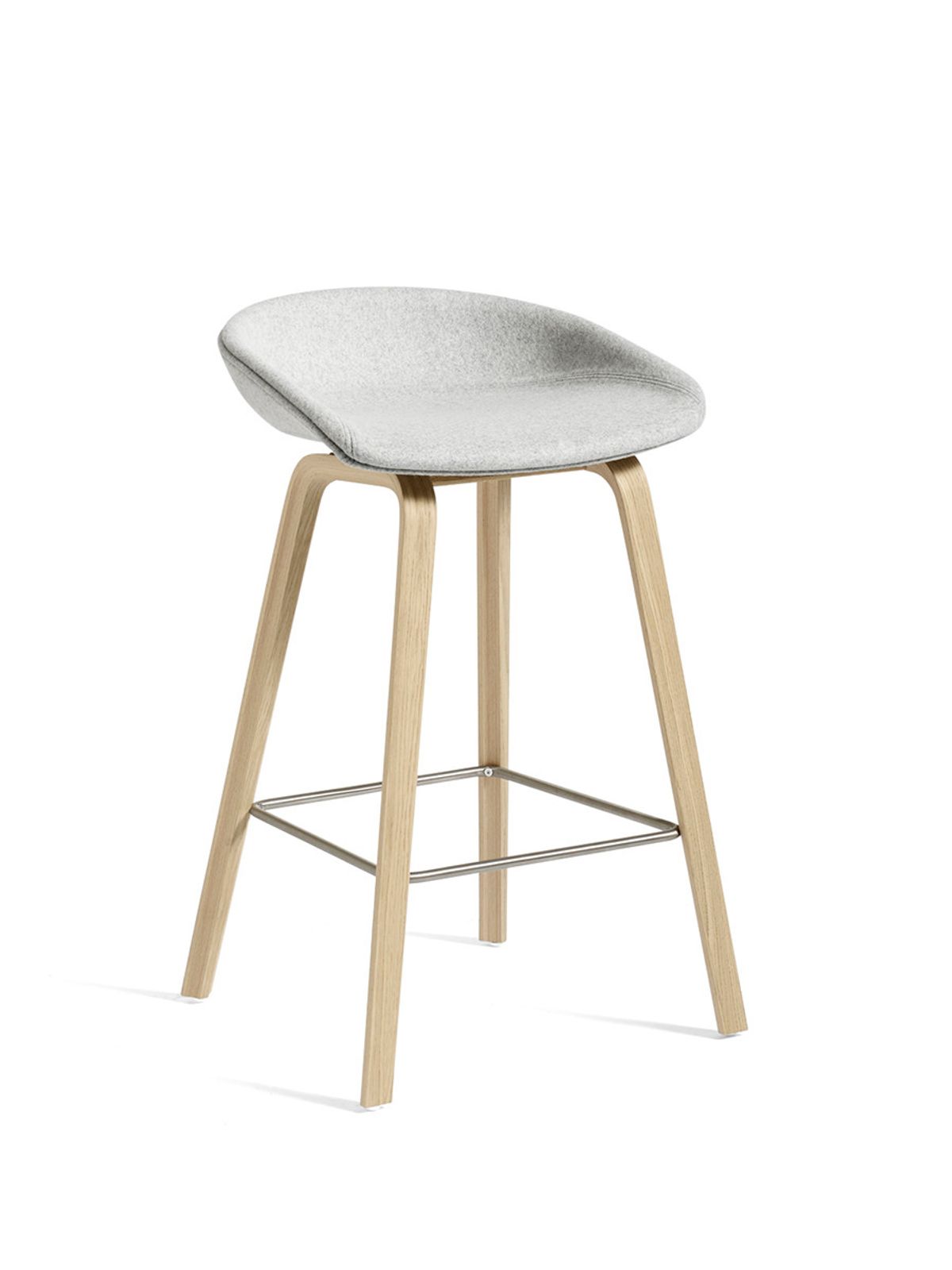 About a Stool AAS 33 fra Hay (Høj / B 50 x D 46 x H 74/85 cm, California læder, Lakeret eg)