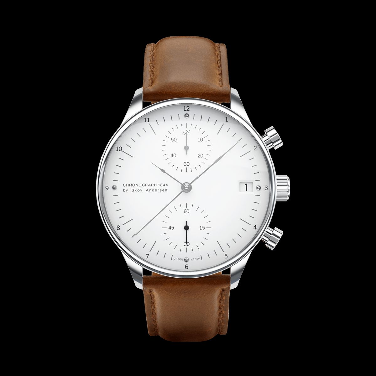 About Vintage 1844 Chronograph, Steel / White Quartz