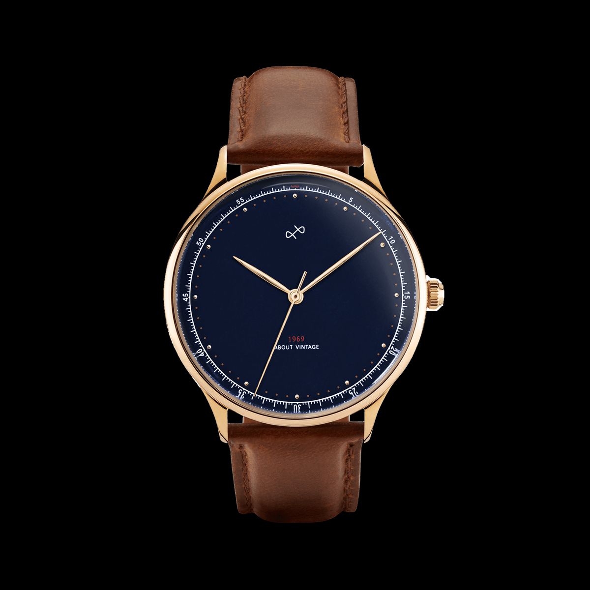 About Vintage 1969 Vintage, Gold / Midnight Blue - Special Edition 39mm Quartz