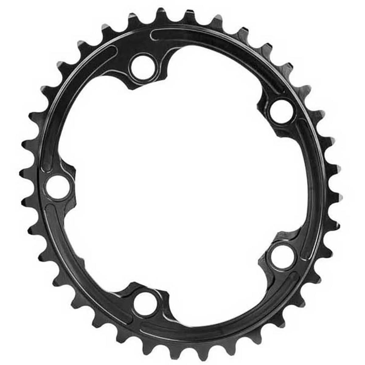 AbsoluteBlack Chainring - 36T Ø110 mm - Inner (2x10/11) Oval - Sort