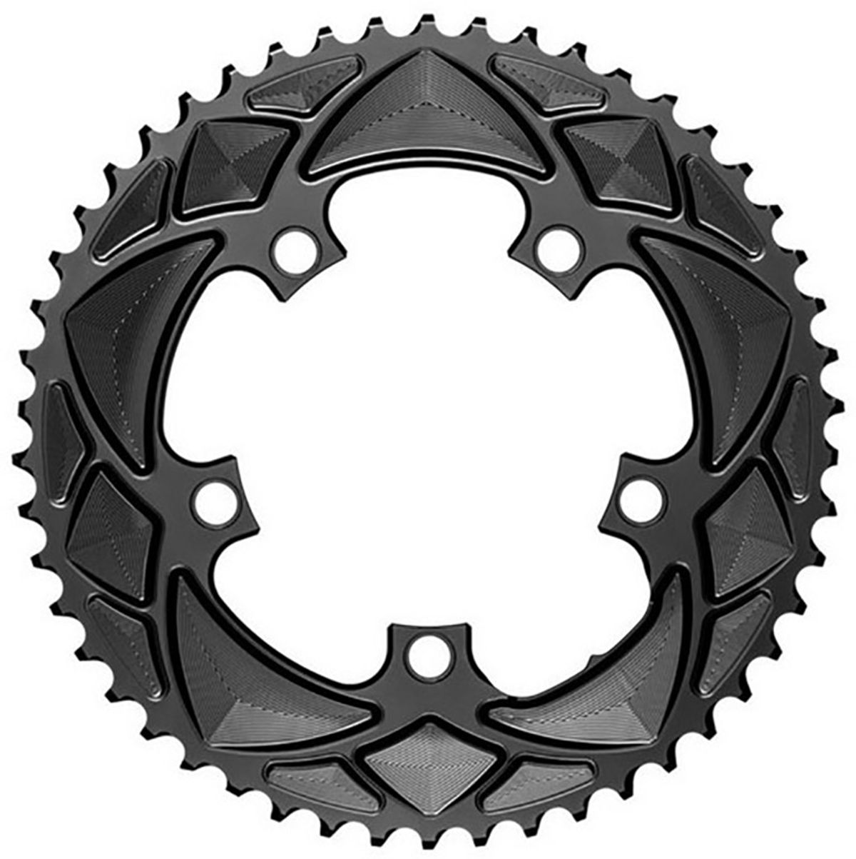 AbsoluteBlack Chainring - 36T Ø110 mm (Shimano Asymmetric) (2x10/11) - Sort