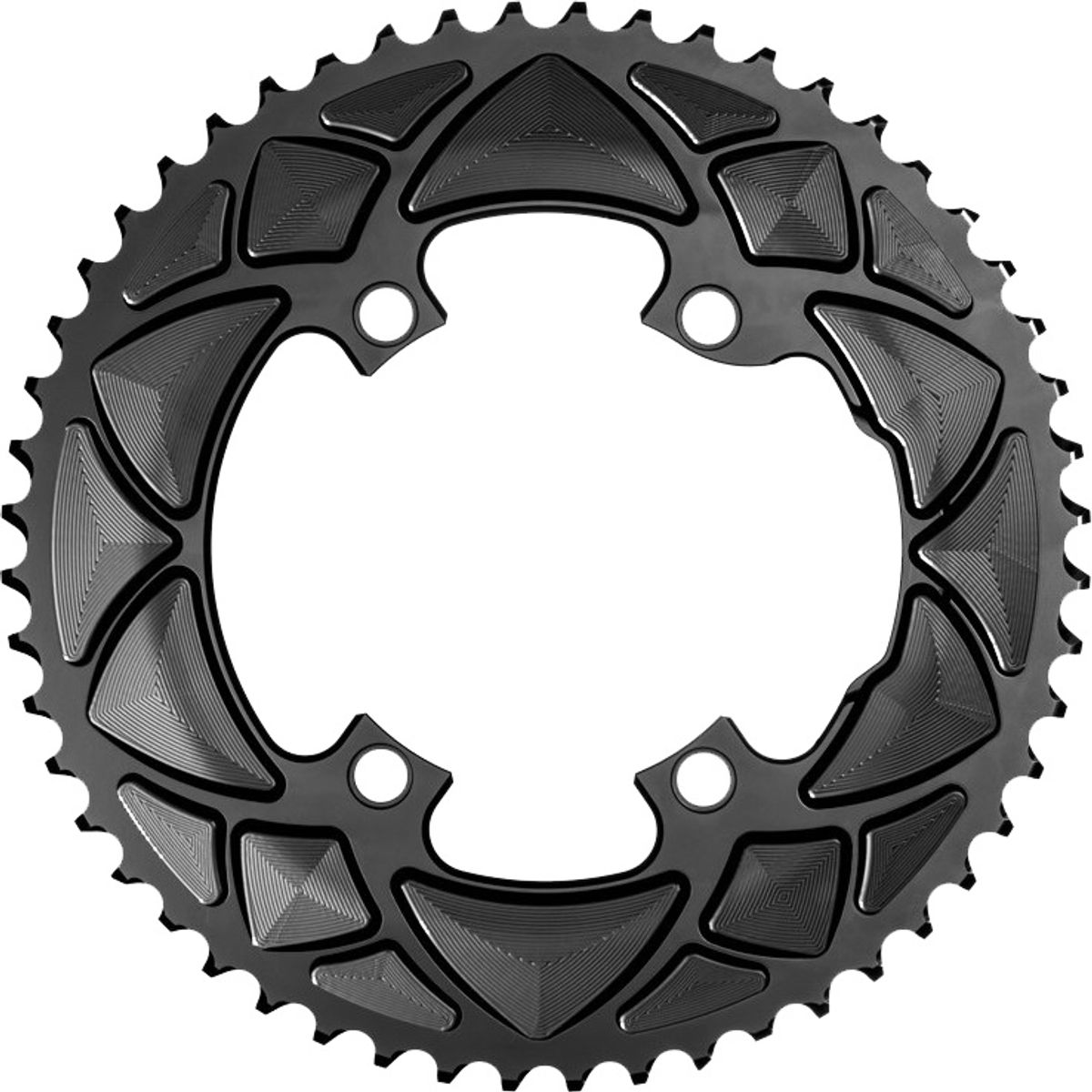 AbsoluteBlack Chainring 50T Ø110 mm - Outer (2x10/11) (Shimano Asymmetric) - Sort