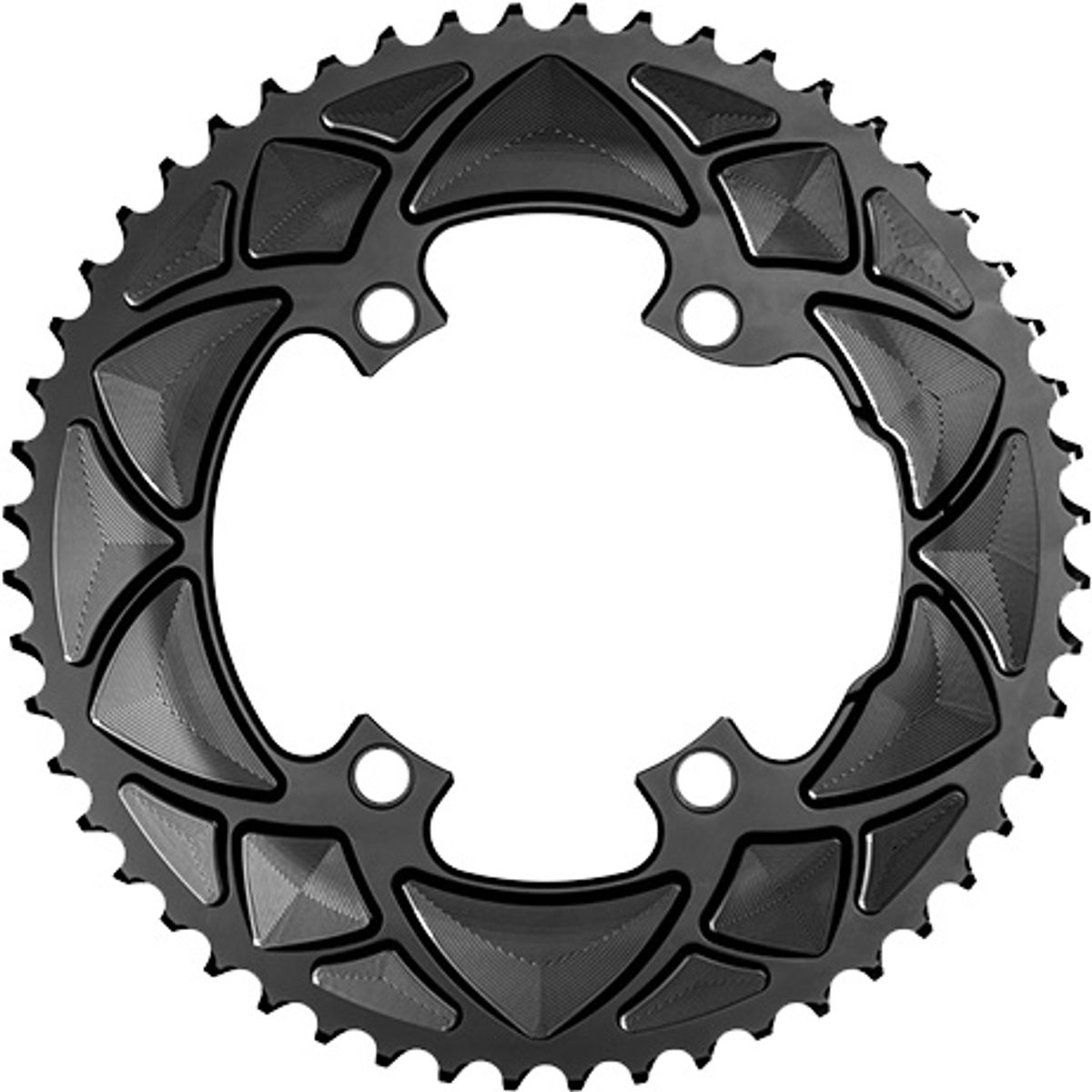 AbsoluteBlack Chainring 50T Ø110 mm - Outer (2x10/11) (Shimano Asymmetric) - Sort