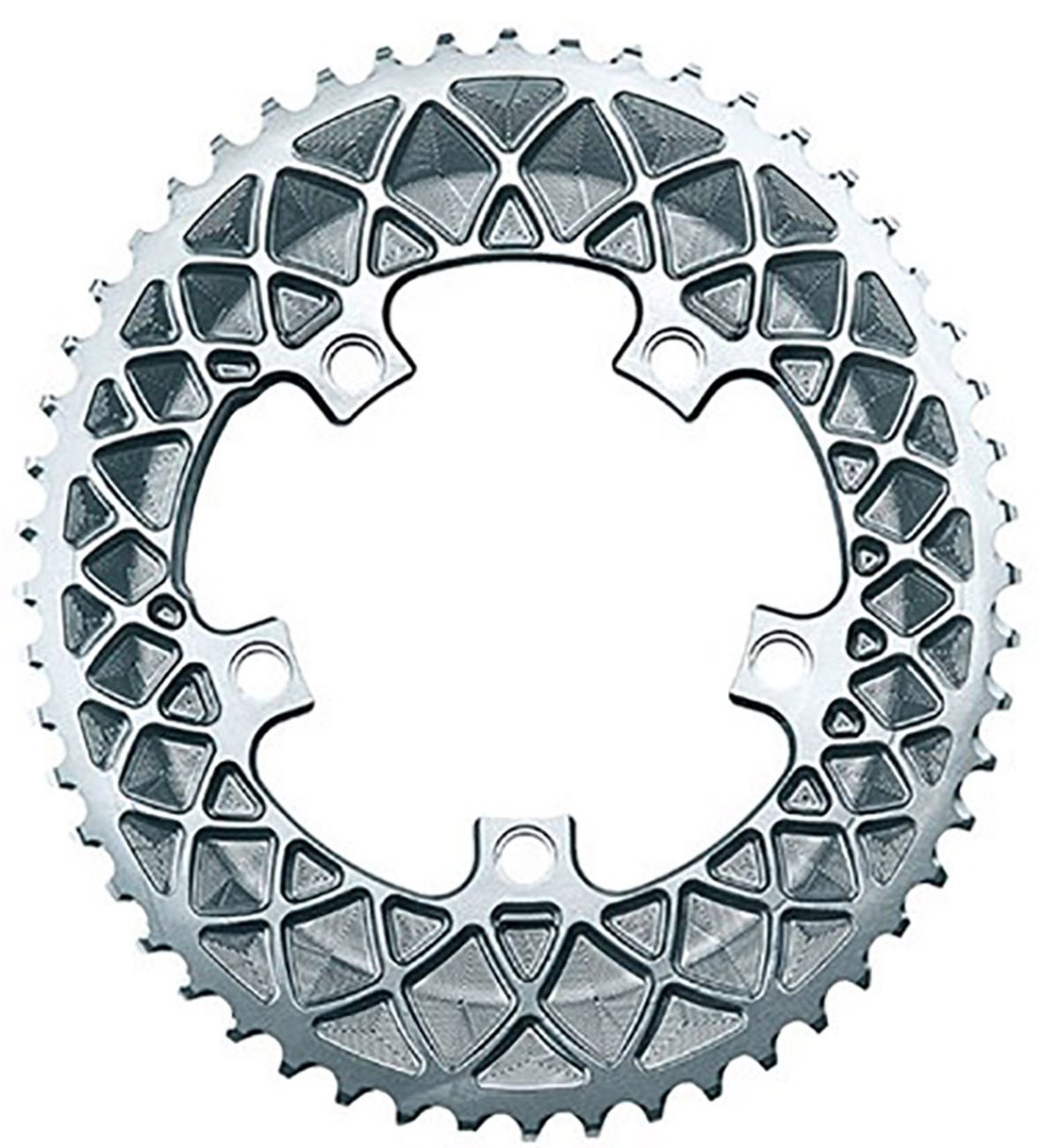 AbsoluteBlack Chainring - 52T Ø110 mm - Outer (2x10/11) Oval - Grå