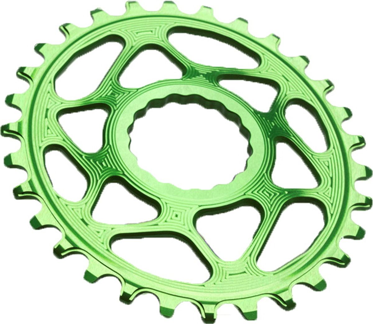 AbsoluteBlack Chainring Direct Mount Singlespeed 28T - (1x10/11/12) Oval (RaceFace) - Grøn