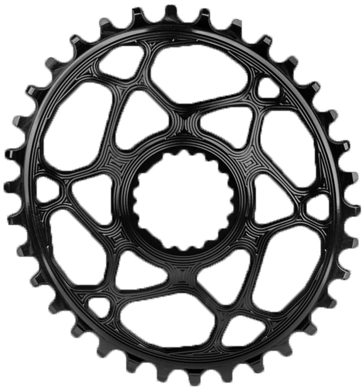 AbsoluteBlack Chainring Direct Mount Singlespeed 30T - (1x10/11/12) Oval (Cannondale) - Sort