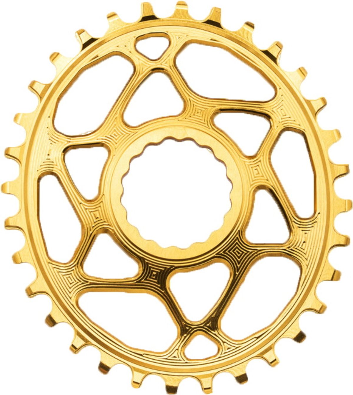 AbsoluteBlack Chainring Direct Mount Singlespeed 30T - (1x10/11/12) Oval (RaceFace) - Gul