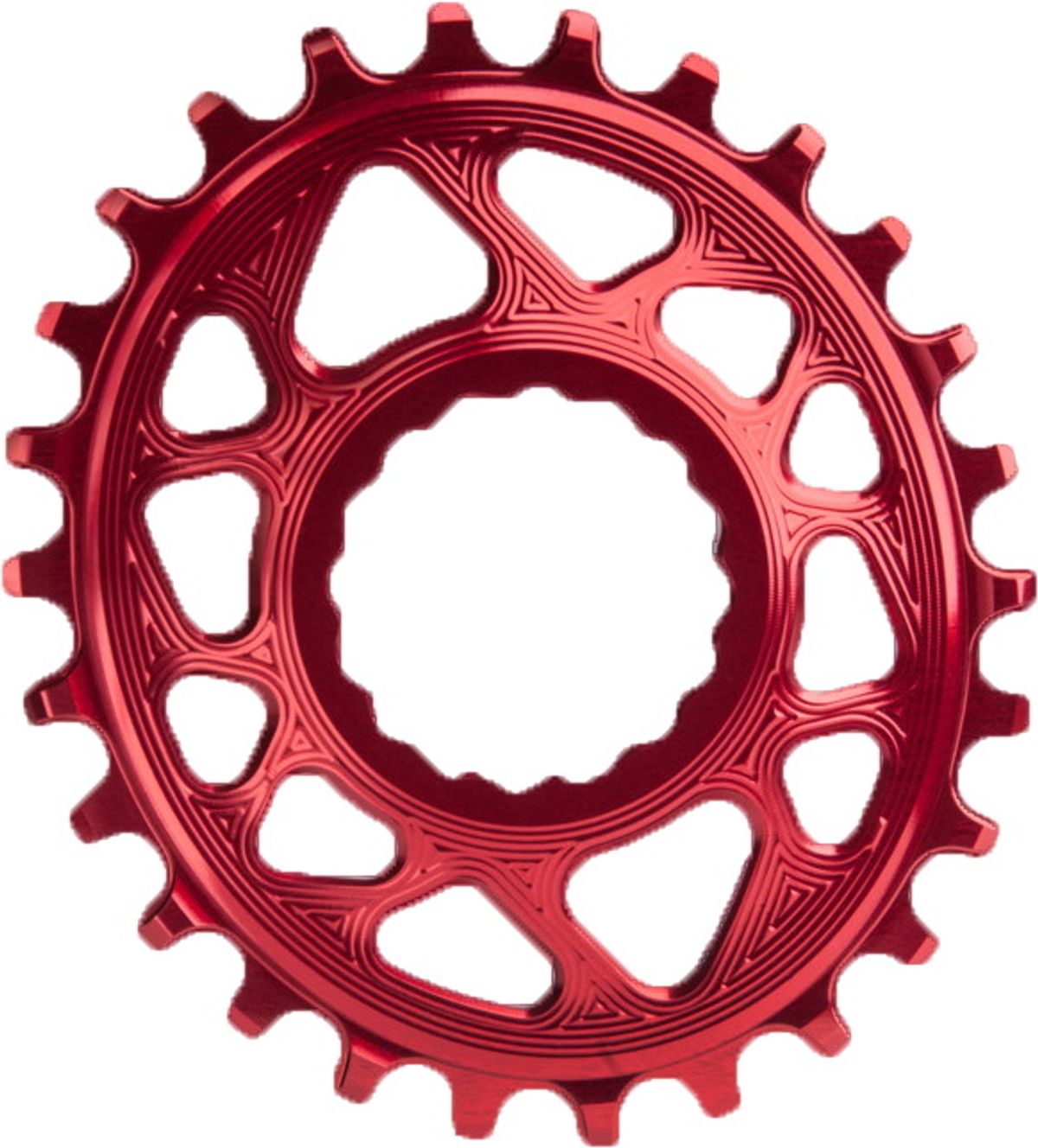 AbsoluteBlack Chainring Direct Mount Singlespeed 30T - (1x10/11/12) Oval (RaceFace) - Rød