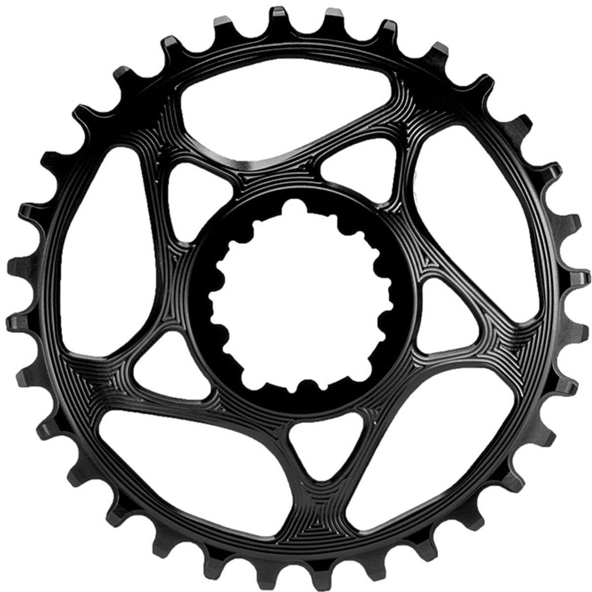 AbsoluteBlack Chainring Direct Mount Singlespeed 30T - Round - SRAM - Sort