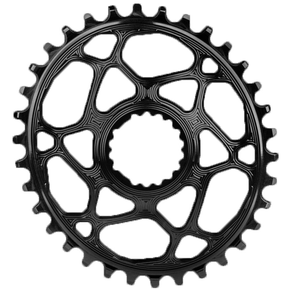 AbsoluteBlack Chainring Direct Mount Singlespeed 32T - (1x10/11/12) Oval (Cannondale) - Sort