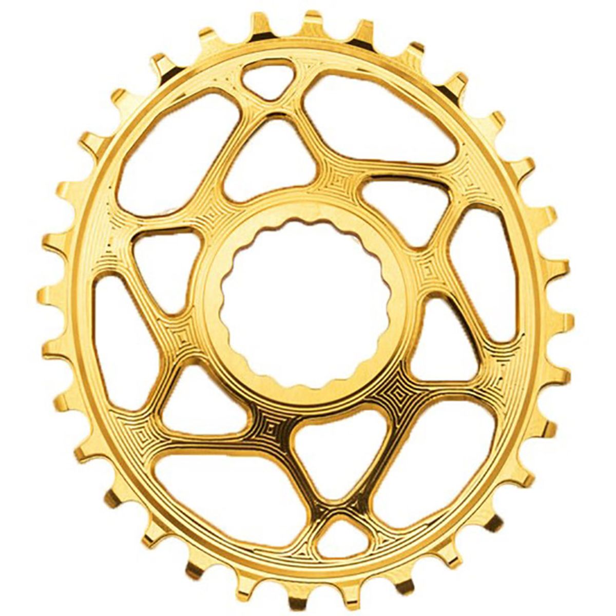 AbsoluteBlack Chainring Direct Mount Singlespeed 32T - (1x10/11/12) Oval (RaceFace) - Gul