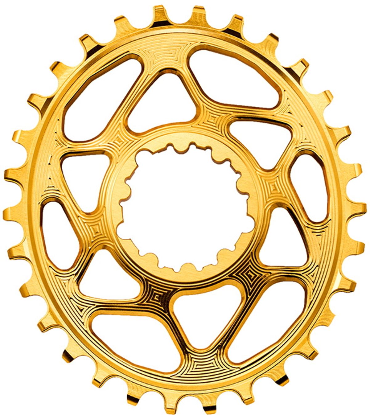 AbsoluteBlack Chainring Direct Mount Singlespeed 32T - Oval - SRAM - Guld