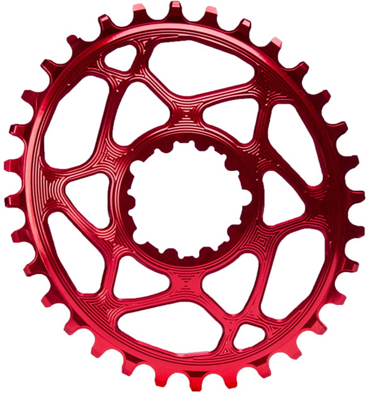 AbsoluteBlack Chainring Direct Mount Singlespeed 32T - Oval - SRAM - Rød