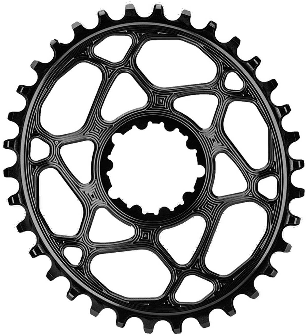 AbsoluteBlack Chainring Direct Mount Singlespeed 34T - Oval - SRAM (Boost) - Sort