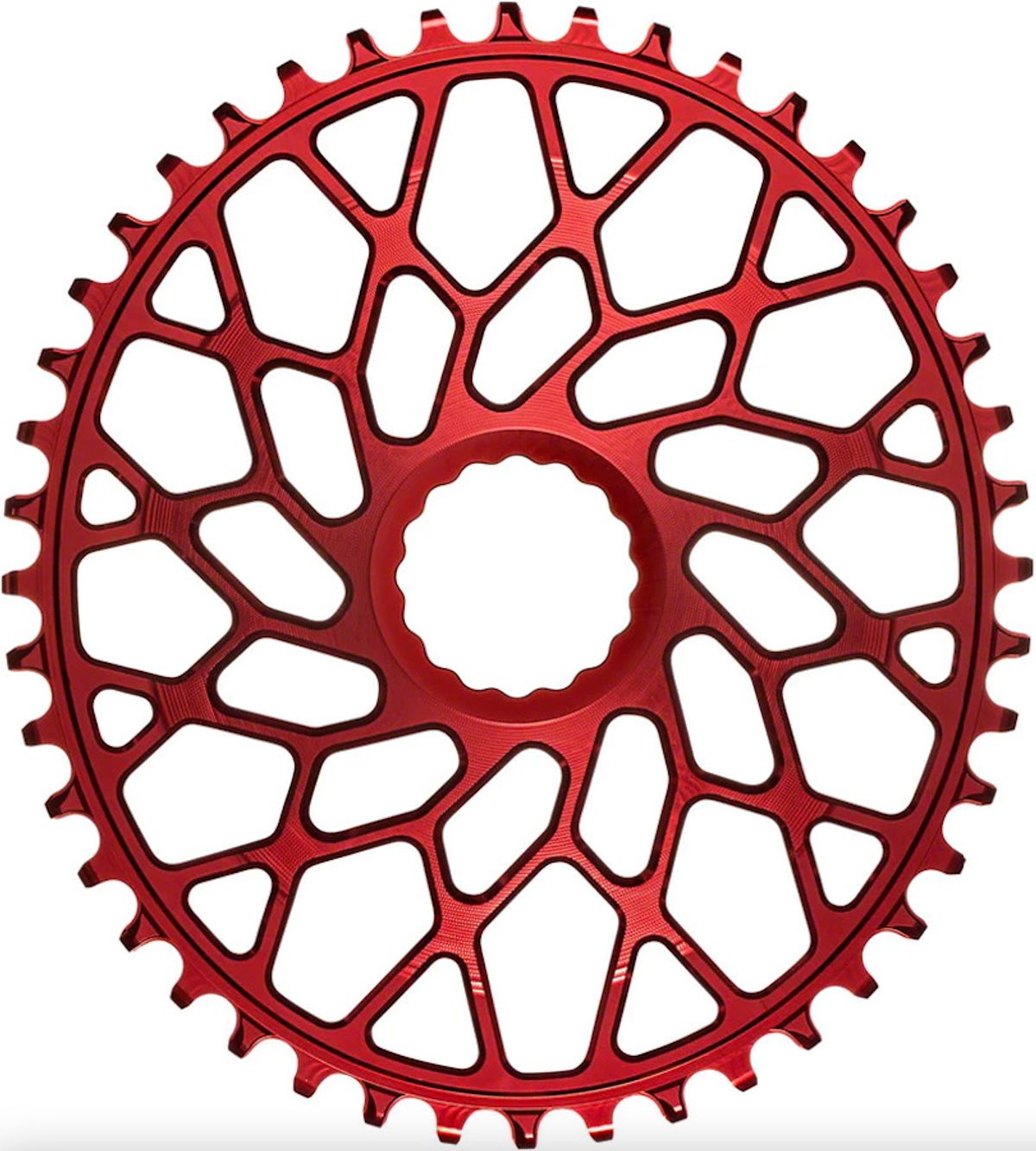 AbsoluteBlack Chainring Direct Mount Singlespeed 42T - (1x10/11/12) Oval (Easton) - Rød