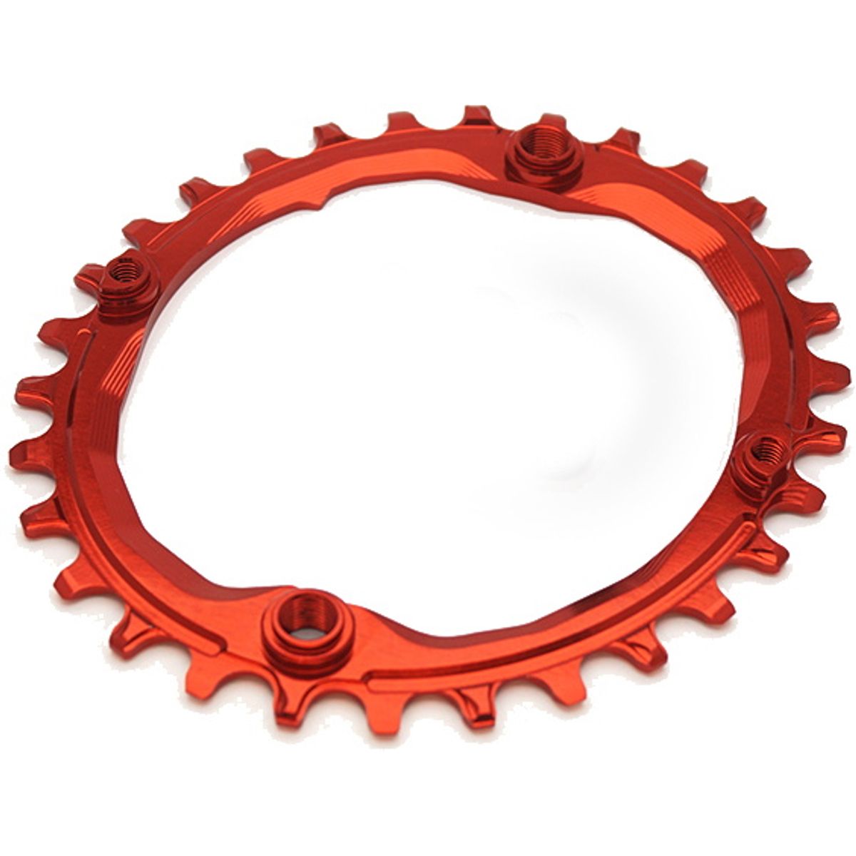 AbsoluteBlack Chainring Singlespeed 30T Ø104 mm - (1x10/11/12) Oval - Rød