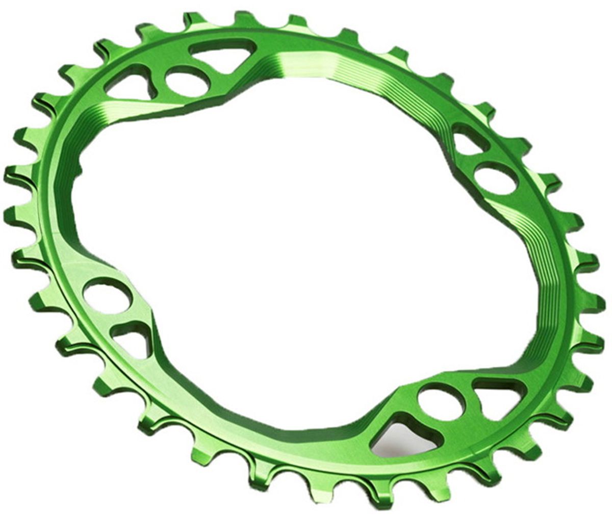 AbsoluteBlack Chainring Singlespeed 32T Ø104 mm - (1x10/11/12) Oval - Grøn