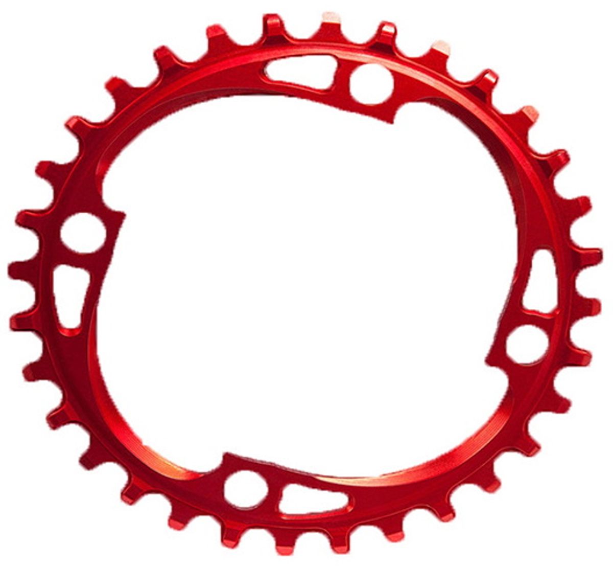 AbsoluteBlack Chainring Singlespeed 32T Ø104 mm - (1x10/11/12) - Rød