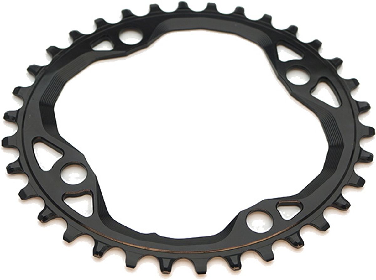 AbsoluteBlack Chainring Singlespeed 34T Ø104 mm - (1x10/11/12) Oval (Shimano) - Sort