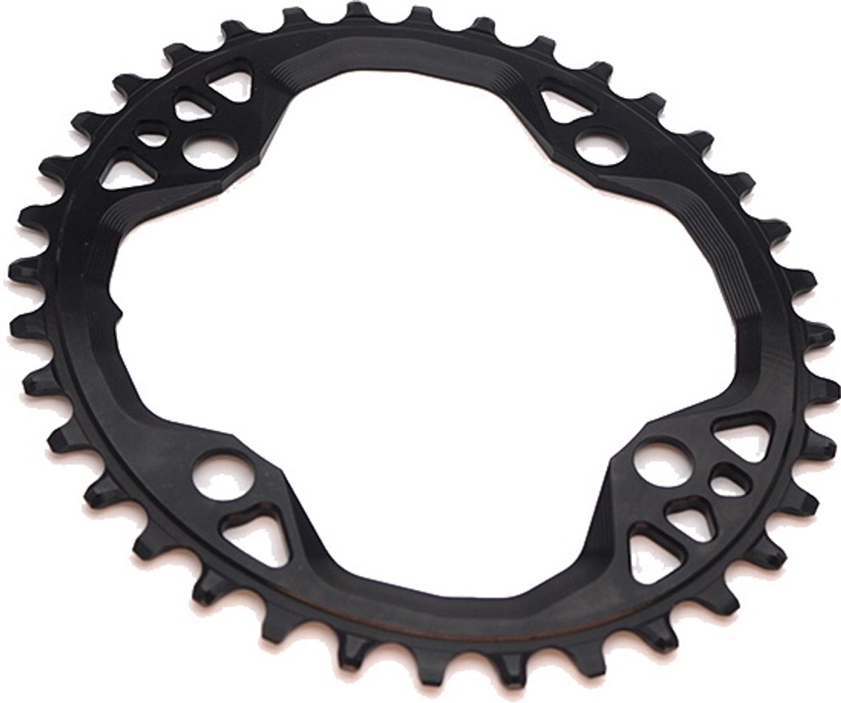 AbsoluteBlack Chainring Singlespeed 36T Ø104 mm - (1x10/11/12) Oval (Shimano) - Sort