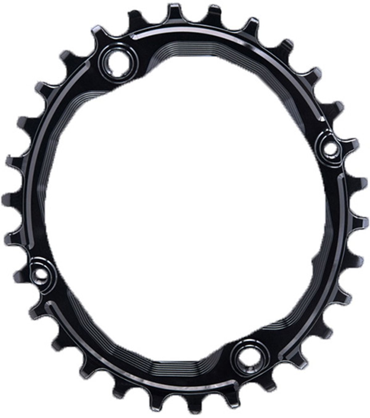 AbsoluteBlack Chainring Singlespeed 36T Ø104 mm - (1x10/11/12) Oval - Sort