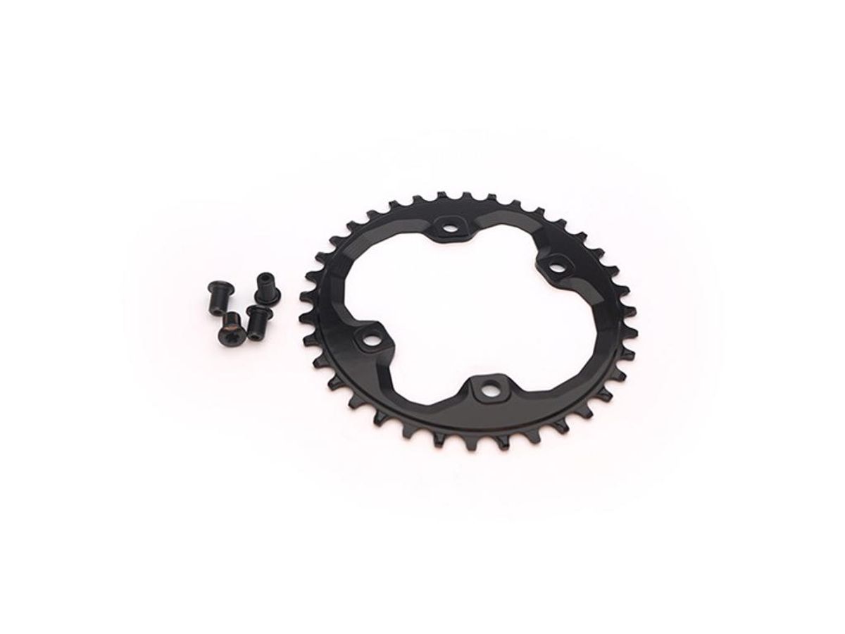 absoluteBLACK Rund klinge - 4 Huller - Singlespeed - ø96 mm - 36T - Sort